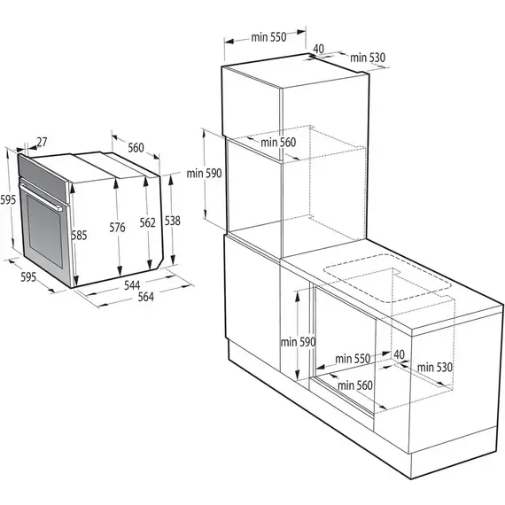 Furrë montuese Gorenje BOS6737E02X - 14