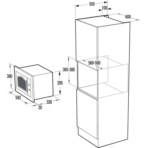 Mikrovalë montuese Gorenje BM 235 CLI - 2