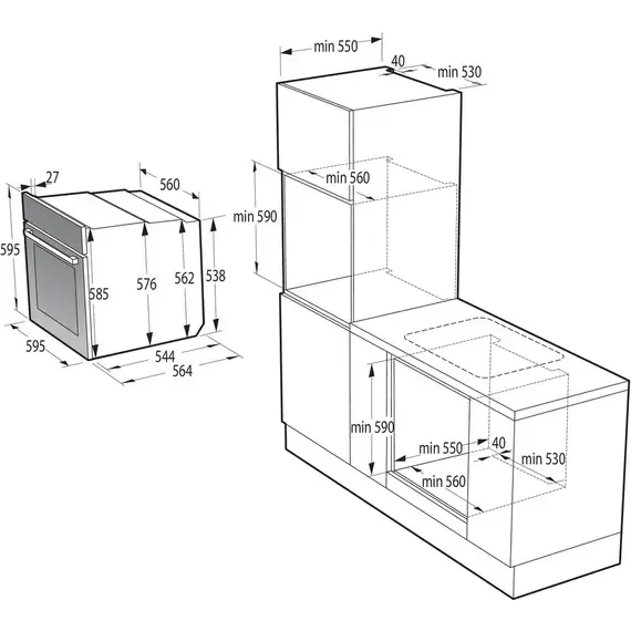 Furrë montuese Gorenje BOS6737E20FBG - 9