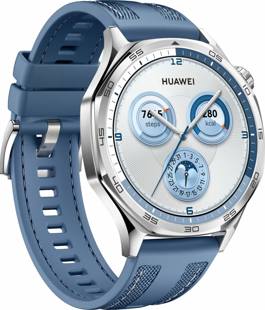 Ora e mençur Huawei Watch GT 5, 46mm, rrip tekstili, argjendtë e kaltër - 5