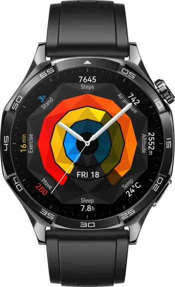 Orë inteligjente Huawei Watch GT 5, 46mm, rrip fluoroelastomer, e zezë