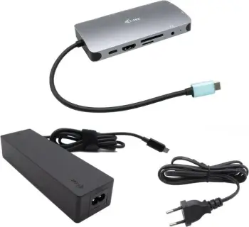 Stacion lidhës i-tec Metal USB-C Nano, HDMI 4K, 100W, i argjendtë