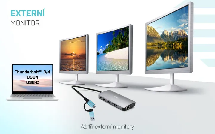 Stacion docking i-tec USB 3.0/USB-C/Thunderbolt 3, 3x Display, LAN, PD 100W - 5