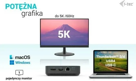Stacion docking i-tec USB-C, 3x Display, LAN, PD 100W + karikues universal i-tec 12 W - 4