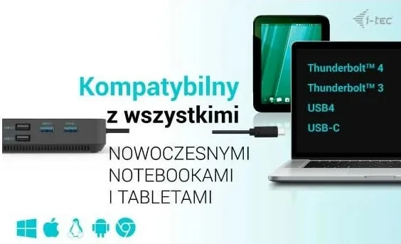 Stacion docking i-tec USB-C, 3x Display, LAN, PD 100W + karikues universal i-tec 12 W - 6