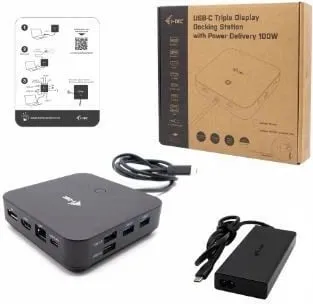 Stacion docking i-tec USB-C, 3x Display, LAN, PD 100W + karikues universal i-tec 12 W - 9