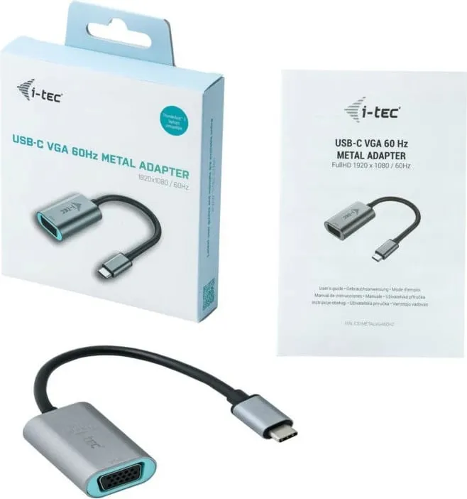 Përshtatës i-TEC USB-C - VGA, i argjendë - 4