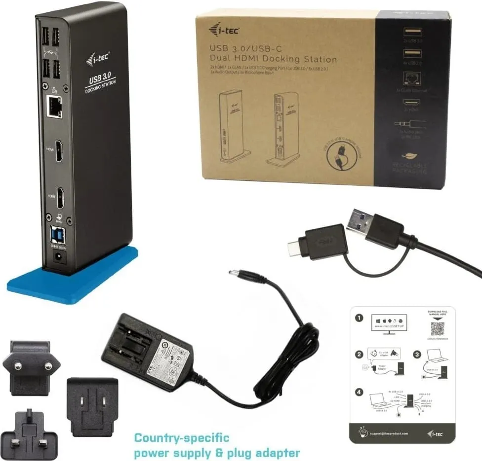 Stacion docking i-tec USB 3.0/USB-C Dual HDMI - 4