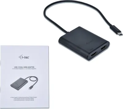 Përshtatës I-TEC, USB-C - 2x HDMI, i zi - 2