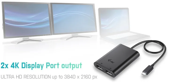 Përshtatës i-Tec USB-C, Dual Display Port - 5