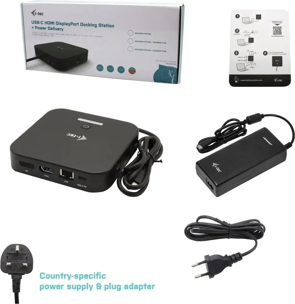 Stacion docking i-tec USB-C, PD 100W + karikues universal i-tec 112W - 8