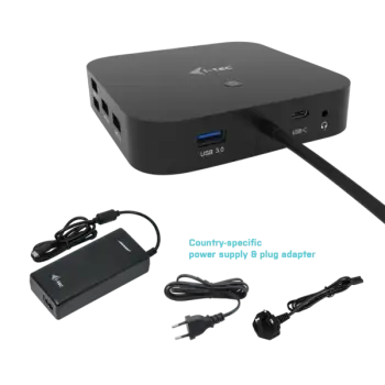Docking station i-tec USB-C Dual Display me Power Delivery 100 W + karikues universal 112 W