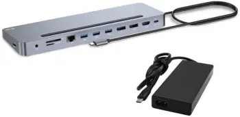 Docking Station i-tec USB-C Metal Ergonomic, 3x 4K Display, PD 100W + i-tec Universal Charger 100 W
