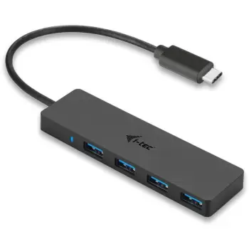 USB Hub I-TEC 3.0 Type C Passive, 4 porte, e zezë