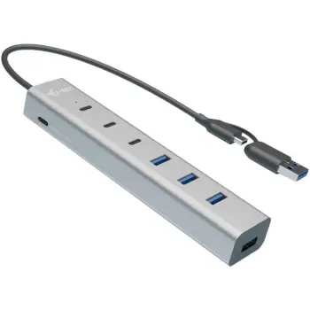 Hub I-TEC USB-C / USB-A / 7 Porta / 3x USB-C 3.2 Gen 1 / 4x USB-A 3.2 Gen 1 – Metalik
