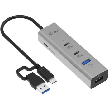 Docking Station I-TEC USB-C / 2x USB-C 3.2 Gen 1 / 2x USB-A 3.2 Gen 1 / USB-C PD 85W – Metalik