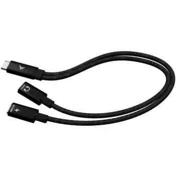 Kabllo ndarëse USB C I tec Audio Data, Power Delivery 100W, 30 cm, gri