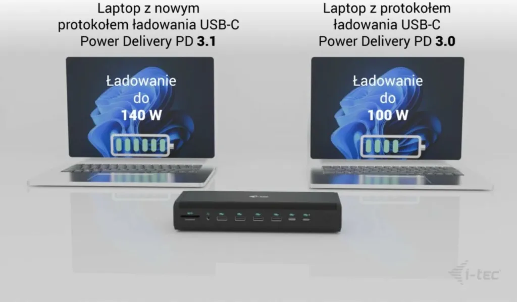 Docking station I-Tec Universal 6x 4K/60Hz, USB-C, 140W, e zezë - 6