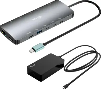 Docking station I-Tec USB-C Metal Nano, 3x display, 2x HDMI, 1x USB-C video, LAN, audio, gri