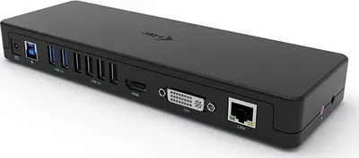 Docking station I-Tec USB 3.0/USB-C, Dual Display, 1xHDMI, 1xDVI, GLAN, 2xUSB 3.0, 4xUSB 2.0, Audio/Mic, e zezë - 2