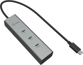 HUB USB C I-tec Metal, 5 porta, video 8K, Power Delivery 85W, gri metalik
