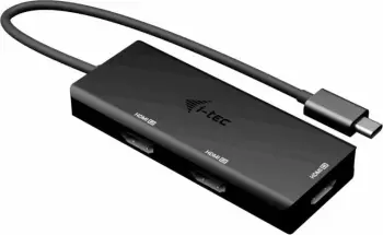 Adapter video USB C I-tec Triple 4K HDMI, Power Delivery 100W, gri