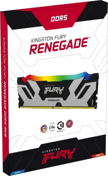 Memorie Kingston Fury Renegade RGB, DDR5, 64 GB, 6400 MHz, CL32, KF564C32RWAK 2-64