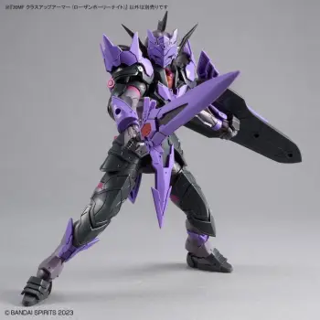 Figurë koleksionuese Bandai 30MF Class Up Armor Rosan Holy Knight, model ndërtimi, vjollcë/argjendtë