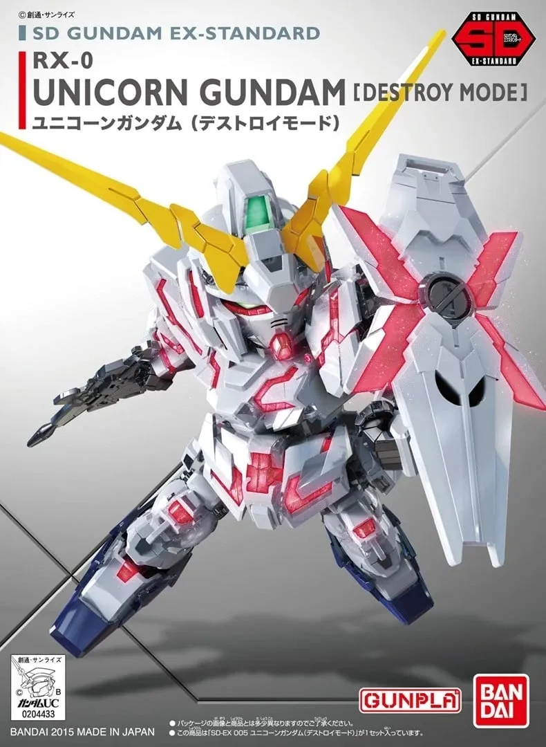 Model Unicorn Gundam Bandai SD EX-Standard, Destroy Mode - 1