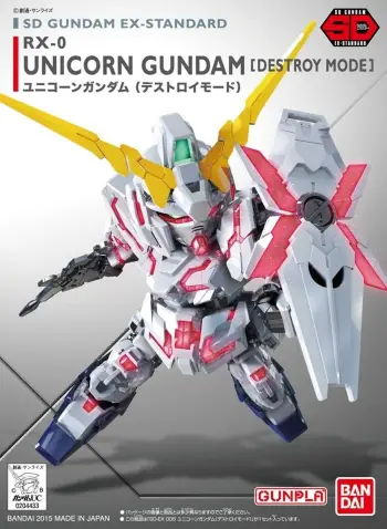 Model Unicorn Gundam Bandai SD EX-Standard, Destroy Mode