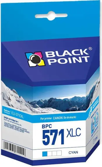 Fishek me ngjyrë për printer Black Point Canon CLI- 571XLC, cyan
