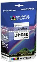Ngjyrë për printer Black Point BPBLC1100 / 980CMYK (bruz, vjollcë, e verdhë, e zezë) - 1