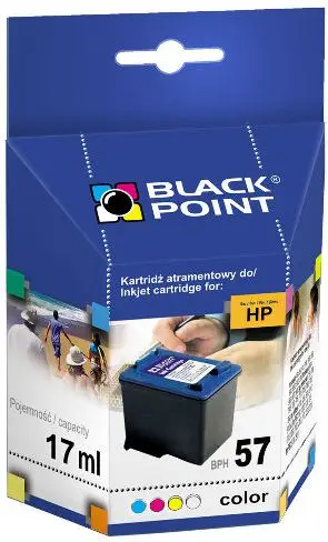 Ngjyrë printeri Black Point BPH 57 (C6657AE No. 57), cyan, magenta, verdhë
