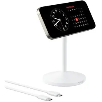 Karikues wireless me stand ANKER MagGo A25X1H21 15W Qi2/MagSafe-compatible, rrotullim 360°, bardhë