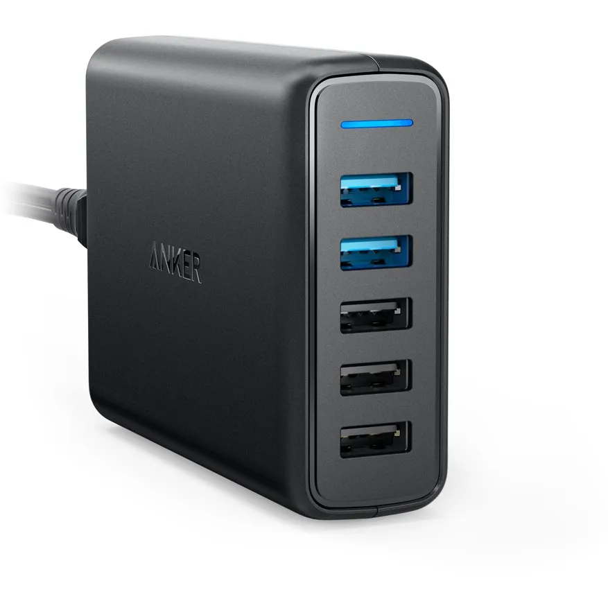 Karikues Anker PowerPort Speed 5, 5 porta, i zi - 1