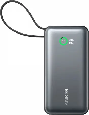 Powerbank ANKER 545 Nano 10000mAh 30W me kabllo USB-C të integruar, e gjelbër