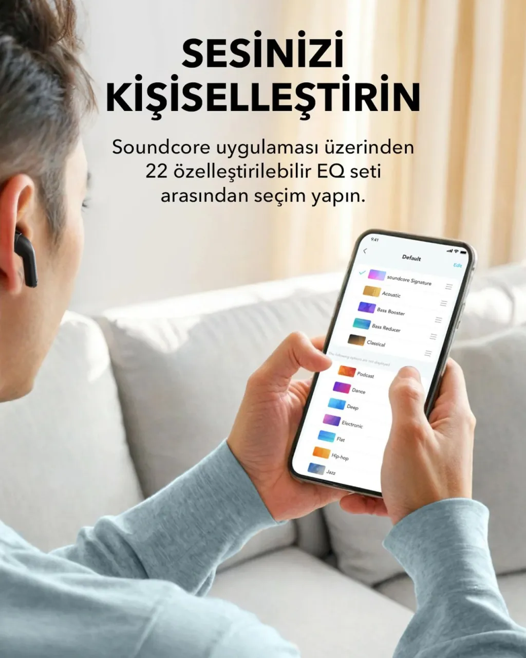 Kufje Anker Soundcore K20i, TWS, Bluetooth, USB Type-C, e zezë - 11