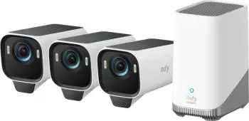 Set sigurie Eufy EufyCam S3 Pro Kit, 3 kamera, 4K, me panel diellor