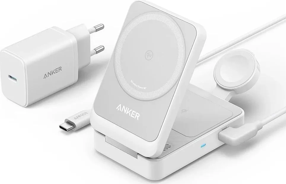Mbushës induktiv Anker MagGo 3w1, 15W, i bardhë - 1