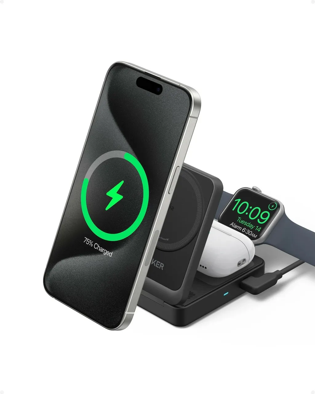 Karikues wireless Anker B2557311, i brendshëm, AC, ngjyrë e zezë - 1