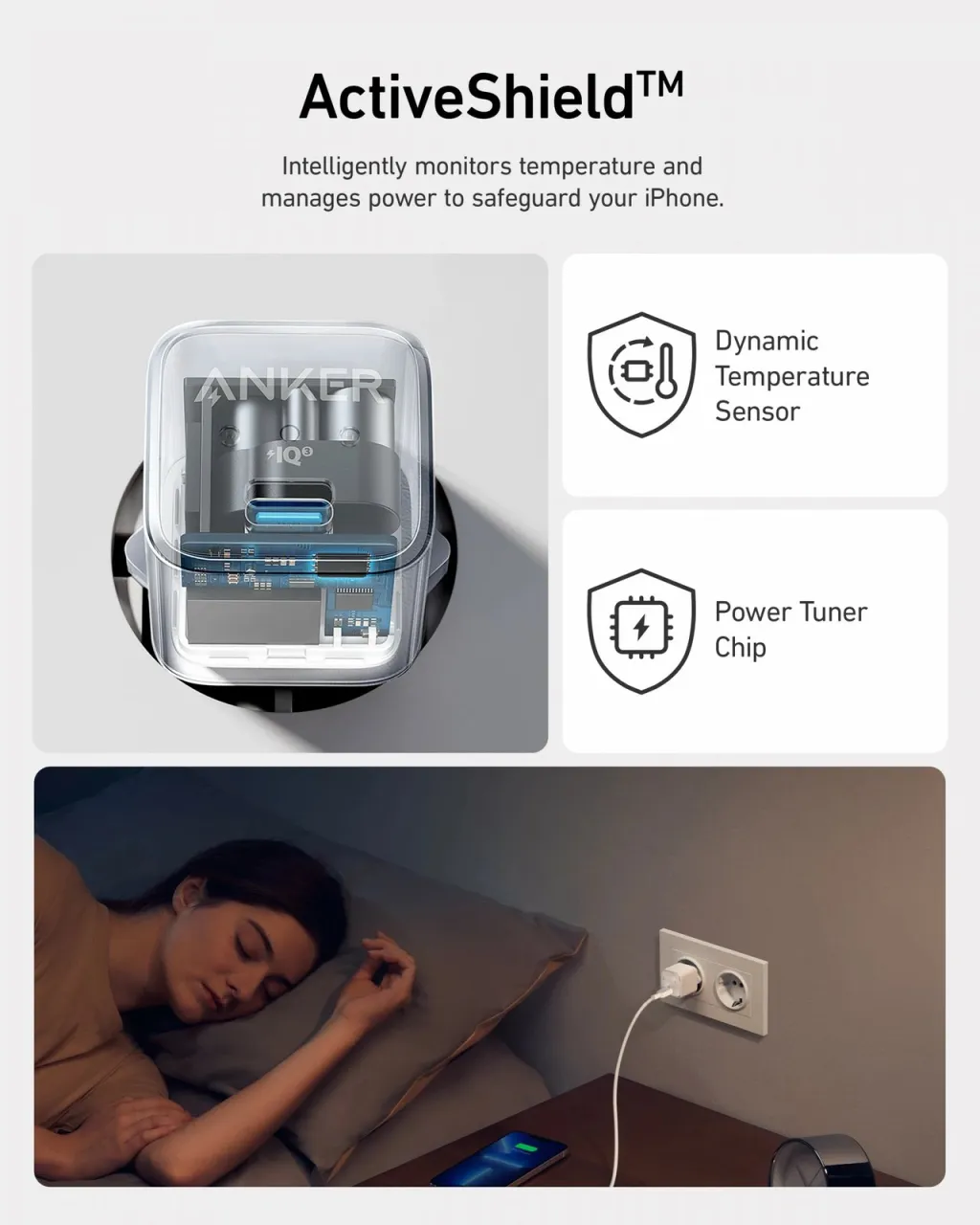 Karikues Anker 511 Nano Pro, USB, 20 W, Bardhë - 2