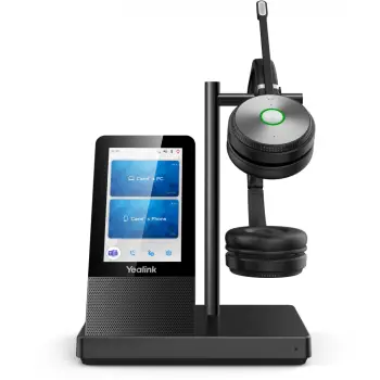 Kufje pa tela Yealink WH66 Dual UC-DECT, Zyrë/Qendra thirrjesh, e zezë
