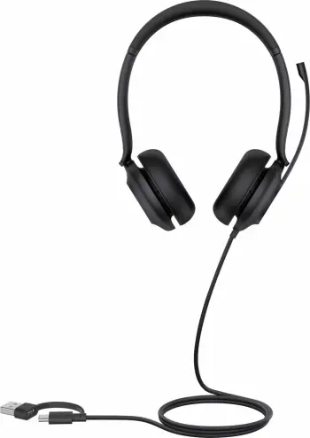 Kufje Yealink UH35 Dual UC, USB-C/USB-A, binaurale, e zezë