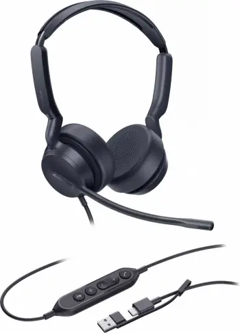Kufje Yealink UH42 Dual UC, USB-C/A, me mikrofon, e zezë