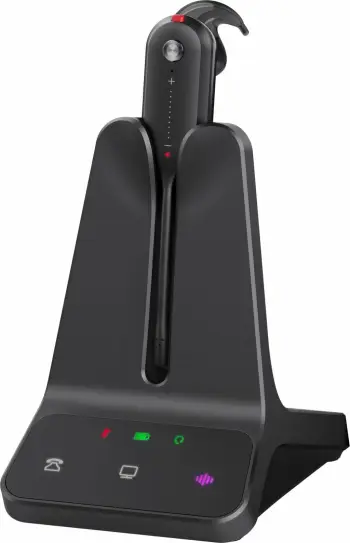 Kufje wireless Yealink WH63 E2 UC, kontroll në vesh, mikrofon boom, e zezë