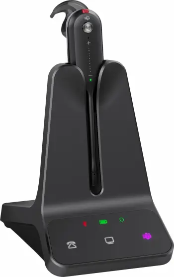 Kufje Yealink WH63 E2 Teams wireless, kontroll në vesh, mikrofon boom, e zezë