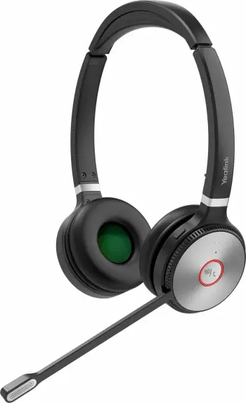 Kufje wireless Yealink WHD622UC-DECT, binaurale, mikrofon MEMS, 300m rreze, e zezë