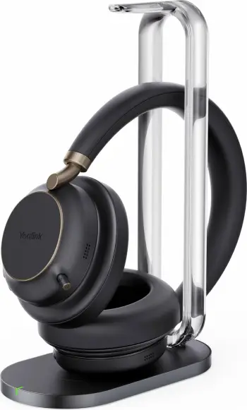 Kufje Yealink BH76 Plus me qëndrim karikimi UC USB-C/A e zezë