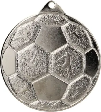 Medalje çeliku si top futbolli Victoria Sport FI 50 mm, e argjendtë C8850