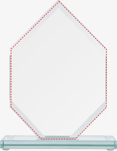 Trofe xhami Victoria Sport, 18 cm, transparente - 1